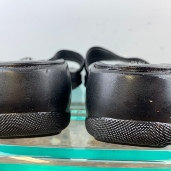 Stuart Weitzman Black Leather Clogs Sandals 8.5 - Picture 7 of 8